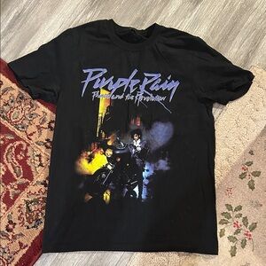 Purple Rain Graphic Tee - Black